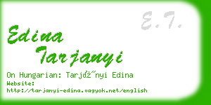 edina tarjanyi business card